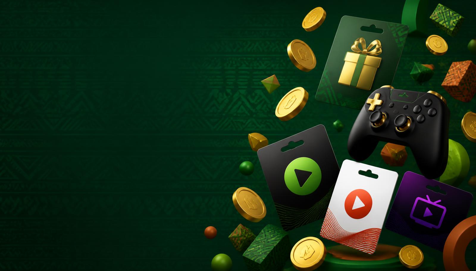 Cartes cadeaux et clés de jeux numériques